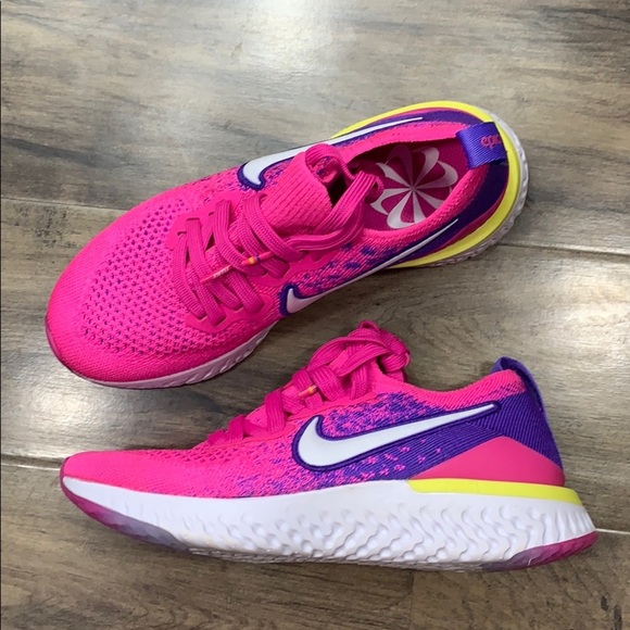W NIKE EPIC REACT FLYKNIT 2 laser fuchsia/white - Picture 8 of 16